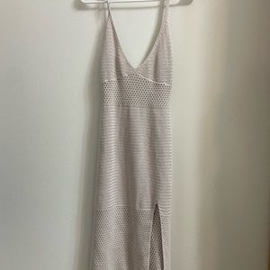 Aritzia body con midi tan dress
